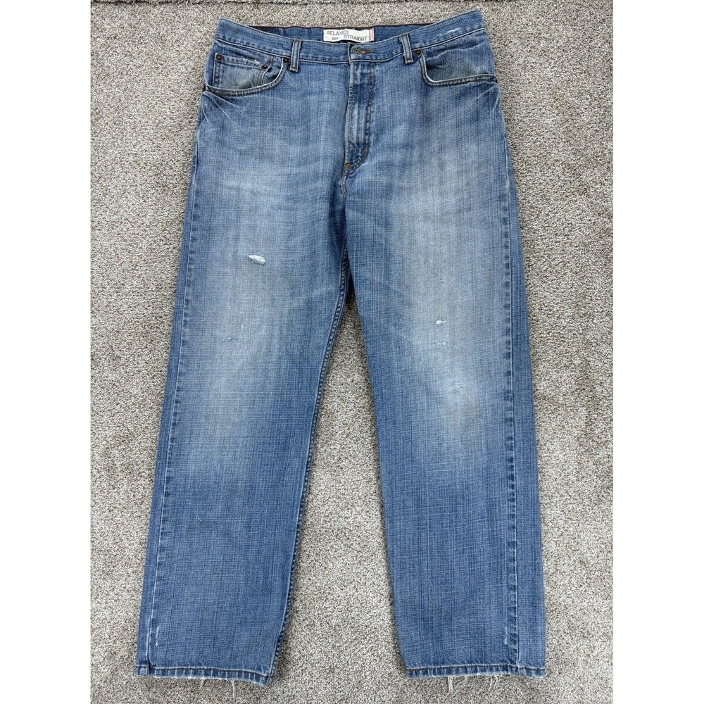 Vintage Levis 559 Jeans Mens 36x32 Blue Relaxed Straight Workworn Light Wash Y2K